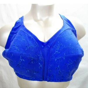 Comfort Choice 27-0189-4 Embroidered Wire Free Bra 54C BlueExcellent, Like New‎